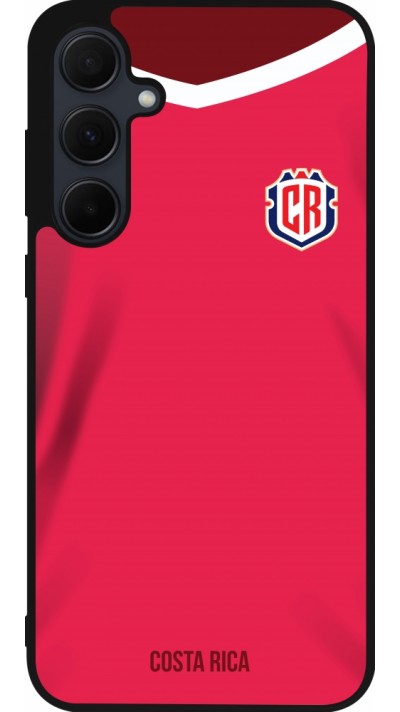 Coque Samsung Galaxy A35 5G - Silicone rigide noir Maillot de football Costa Rica 2022 personnalisable