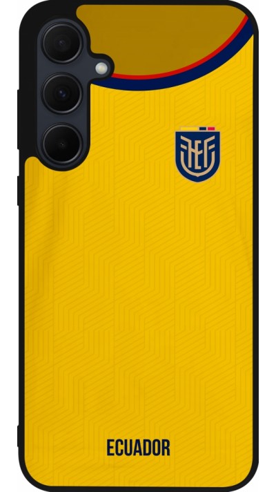 Coque Samsung Galaxy A35 5G - Silicone rigide noir Maillot de football Equateur 2022