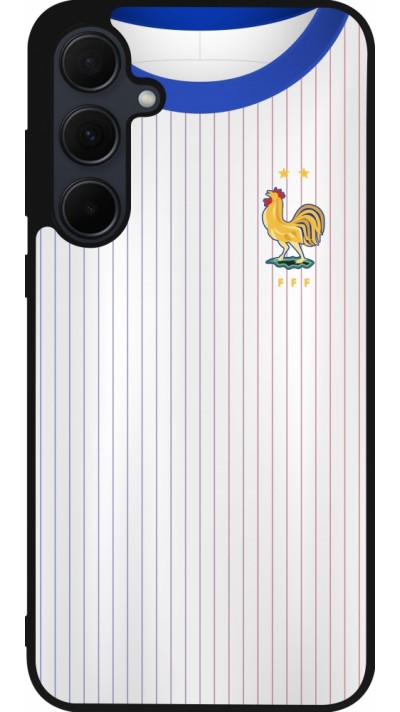 Samsung Galaxy A35 5G Case Hülle - Silikon schwarz Frankreich Away personalisierbares Fussballtrikot