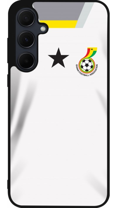 Coque Samsung Galaxy A35 5G - Silicone rigide noir Maillot de football Ghana 2022 personnalisable