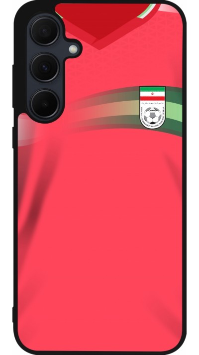 Coque Samsung Galaxy A35 5G - Silicone rigide noir Maillot de football Iran 2022 personnalisable