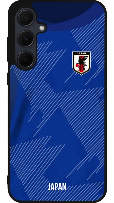 Coque Samsung Galaxy A35 5G - Silicone rigide noir Maillot de football Japon 2022 personnalisable