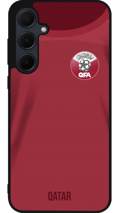 Samsung Galaxy A35 5G Case Hülle - Silikon schwarz Katar 2022 personalisierbares Fussballtrikot