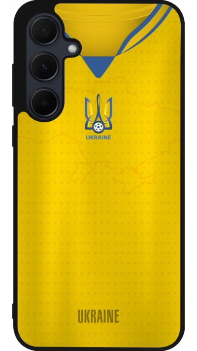 Samsung Galaxy A35 5G Case Hülle - Silikon schwarz Fussballtrikot Ukraine