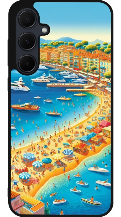 Coque Samsung Galaxy A35 5G - Silicone rigide noir French Riviera People