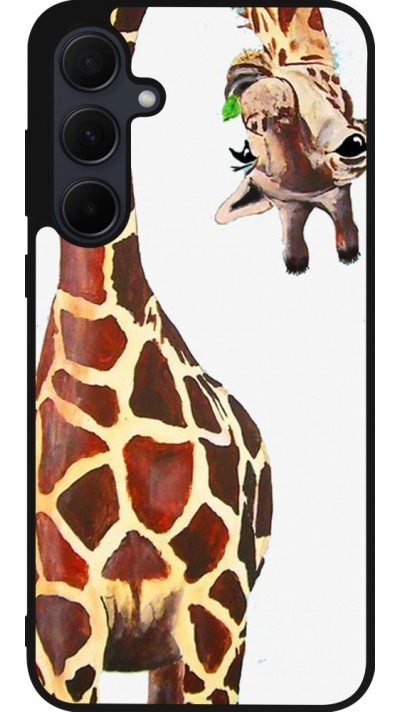 Coque Samsung Galaxy A35 5G - Silicone rigide noir Giraffe Fit