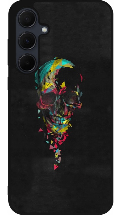 Samsung Galaxy A35 5G Case Hülle - Silikon schwarz Halloween 22 colored skull