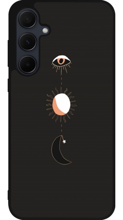 Samsung Galaxy A35 5G Case Hülle - Silikon schwarz Halloween 22 eye sun moon