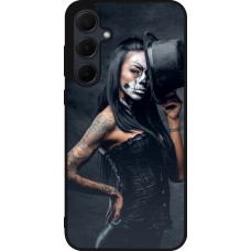 Coque Samsung Galaxy A35 5G - Silicone rigide noir Halloween 22 Tattooed Girl