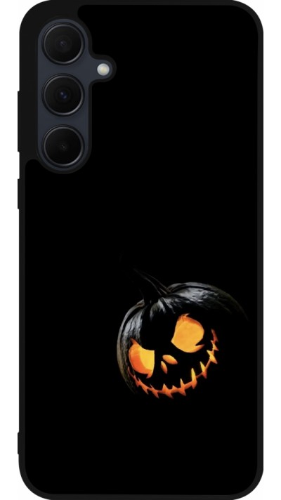 Coque Samsung Galaxy A35 5G - Silicone rigide noir Halloween 2023 discreet pumpkin