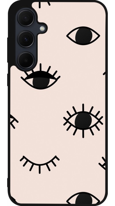 Samsung Galaxy A35 5G Case Hülle - Silikon schwarz Halloween 2023 I see you