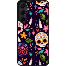 Coque Samsung Galaxy A35 5G - Silicone rigide noir Halloween 2023 mexican style