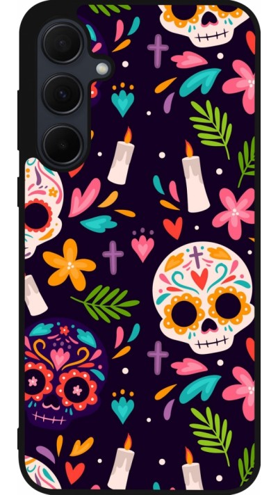 Coque Samsung Galaxy A35 5G - Silicone rigide noir Halloween 2023 mexican style