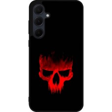 Coque Samsung Galaxy A35 5G - Silicone rigide noir Halloween 2023 scary skull