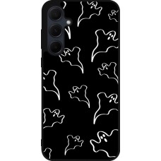 Coque Samsung Galaxy A35 5G - Silicone rigide noir Halloween 2024 black and white ghosts