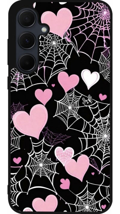 Coque Samsung Galaxy A35 5G - Silicone rigide noir Halloween 2024 girly