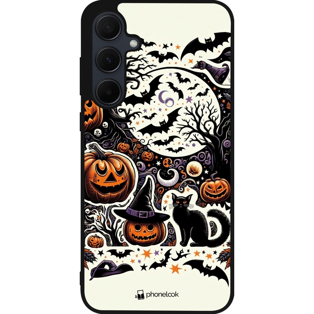 Coque Samsung Galaxy A35 5G - Silicone rigide noir Halloween 2024 Haunt