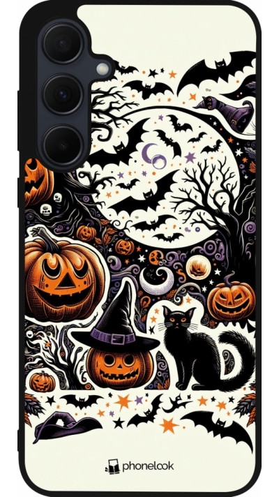 Coque Samsung Galaxy A35 5G - Silicone rigide noir Halloween 2024 Haunt