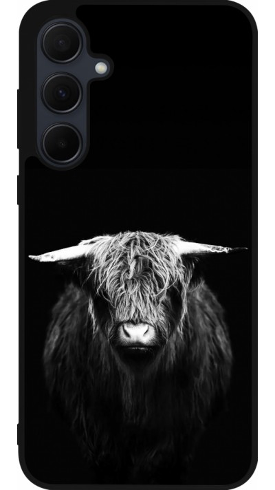 Coque Samsung Galaxy A35 5G - Silicone rigide noir Highland calf black