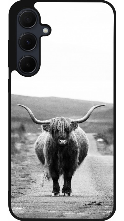 Coque Samsung Galaxy A35 5G - Silicone rigide noir Highland cattle