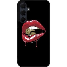 Coque Samsung Galaxy A35 5G - Silicone rigide noir Lips bullet