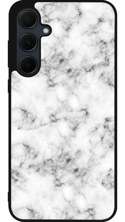 Coque Samsung Galaxy A35 5G - Silicone rigide noir Marble 01