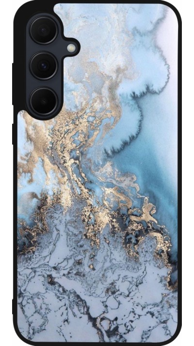 Samsung Galaxy A35 5G Case Hülle - Silikon schwarz Marble 04