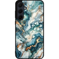 Coque Samsung Galaxy A35 5G - Silicone rigide noir Marbre Vert Bleu Doré