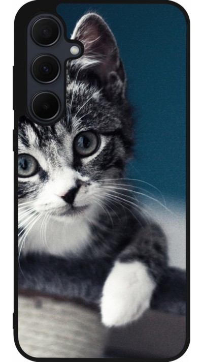 Coque Samsung Galaxy A35 5G - Silicone rigide noir Meow 23