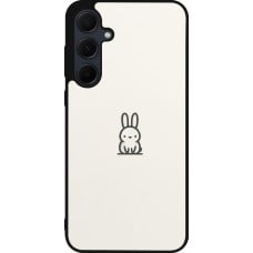 Coque Samsung Galaxy A35 5G - Silicone rigide noir Minimal bunny cutie