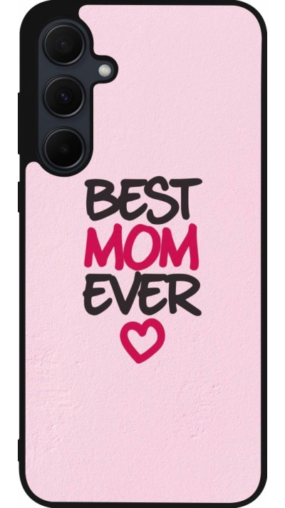 Samsung Galaxy A35 5G Case Hülle - Silikon schwarz Mom 2023 best Mom ever pink