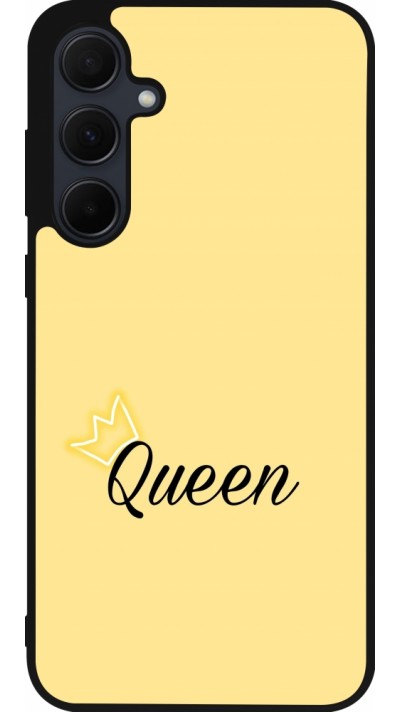 Coque Samsung Galaxy A35 5G - Silicone rigide noir Mom 2024 Queen