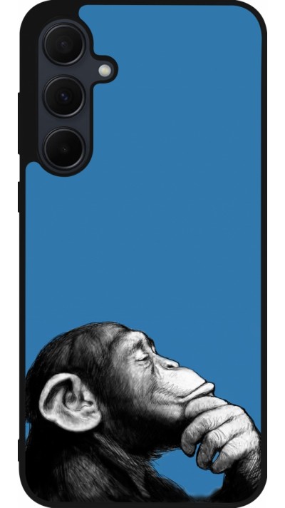 Coque Samsung Galaxy A35 5G - Silicone rigide noir Monkey Pop Art