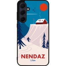 Coque Samsung Galaxy A35 5G - Silicone rigide noir Nendaz Cabane Ski