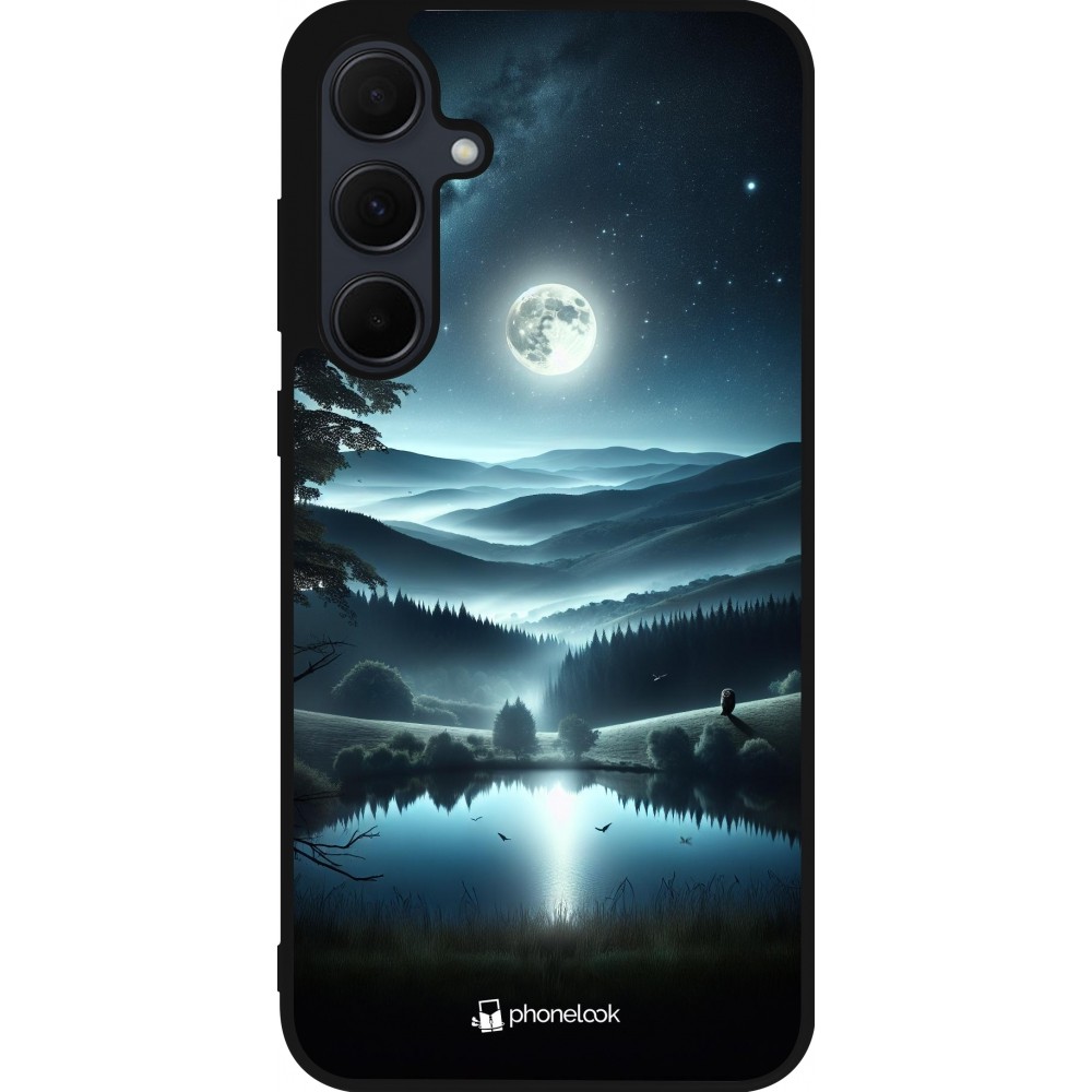 Coque Samsung Galaxy A35 5G - Silicone rigide noir Night Sky View