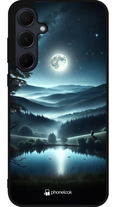 Coque Samsung Galaxy A35 5G - Silicone rigide noir Night Sky View