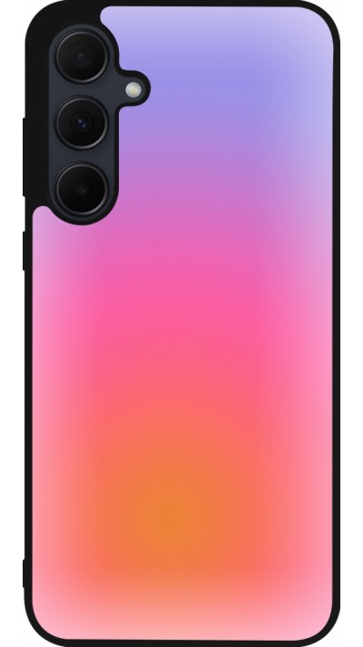 Samsung Galaxy A35 5G Case Hülle - Silikon schwarz Orange Pink Blue Gradient