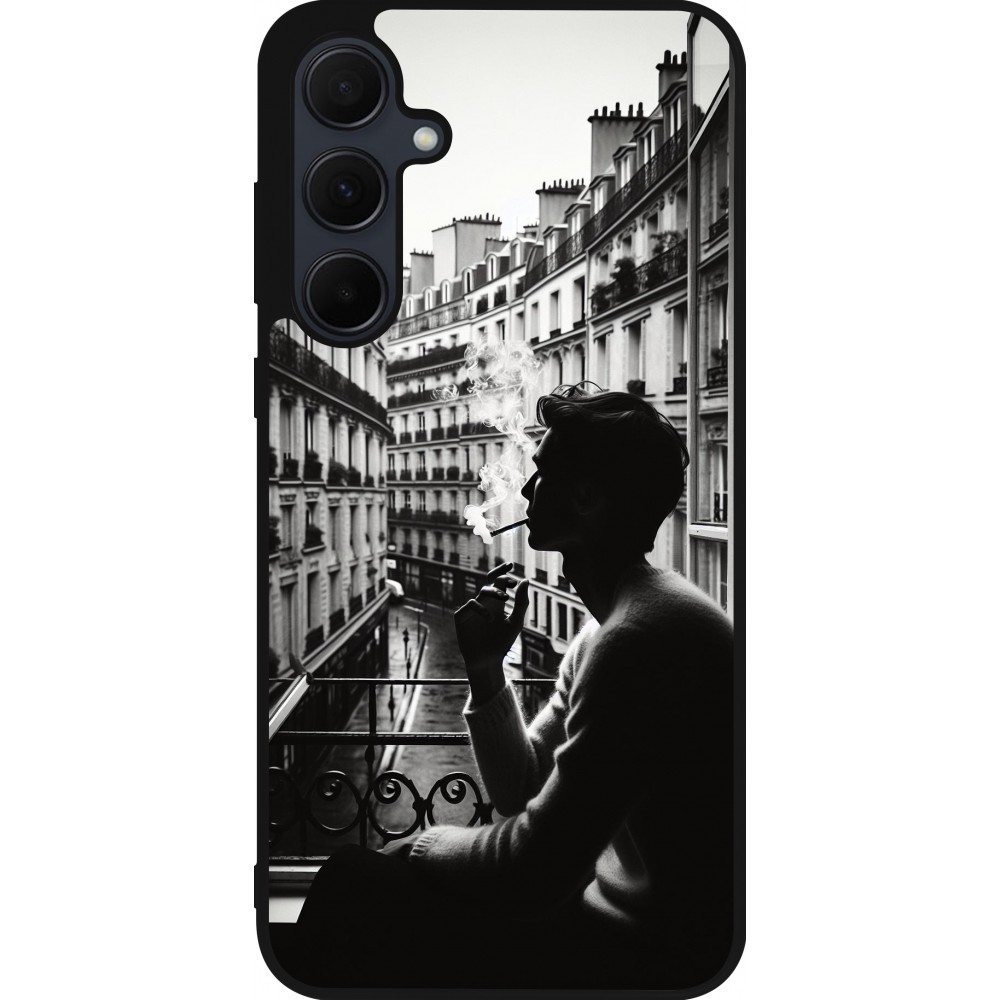 Samsung Galaxy A35 5G Case Hülle - Silikon schwarz Parisian Smoker