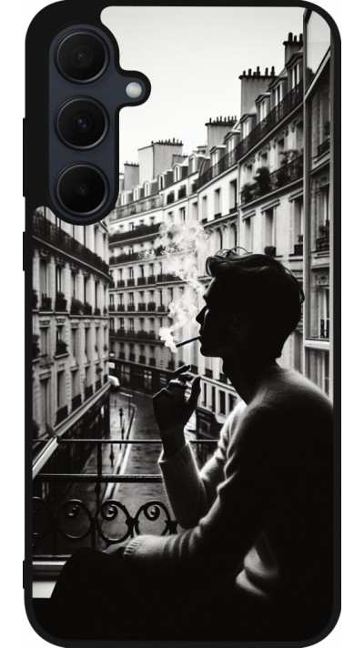 Samsung Galaxy A35 5G Case Hülle - Silikon schwarz Parisian Smoker