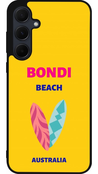 Samsung Galaxy A35 5G Case Hülle - Silikon schwarz Pop Summer Destination Bondi