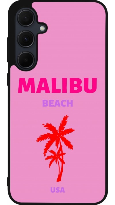 Samsung Galaxy A35 5G Case Hülle - Silikon schwarz Pop Summer Destination Malibu