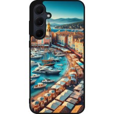 Coque Samsung Galaxy A35 5G - Silicone rigide noir Saint-Tropez Beach