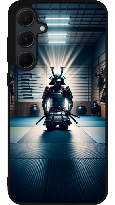 Samsung Galaxy A35 5G Case Hülle - Silikon schwarz Samurai im Gebet