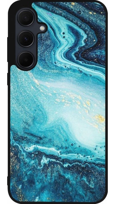 Samsung Galaxy A35 5G Case Hülle - Silikon schwarz Sea Foam Blue