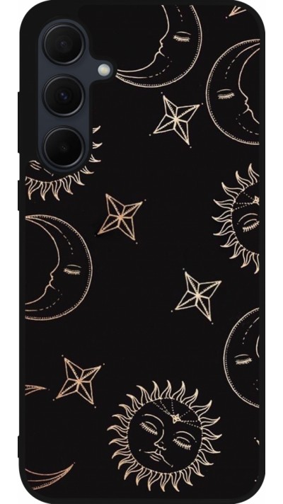 Samsung Galaxy A35 5G Case Hülle - Silikon schwarz Suns and Moons