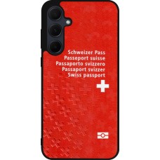 Samsung Galaxy A35 5G Case Hülle - Silikon schwarz Swiss Passport