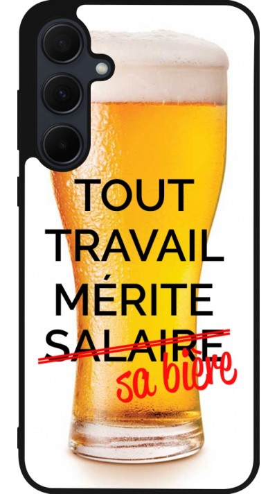 Samsung Galaxy A35 5G Case Hülle - Silikon schwarz Tout travail mérite sa bière