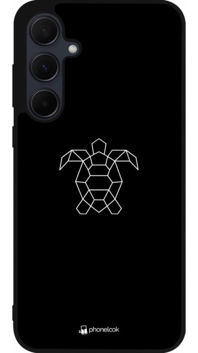 Samsung Galaxy A35 5G Case Hülle - Silikon schwarz Turtles lines on black