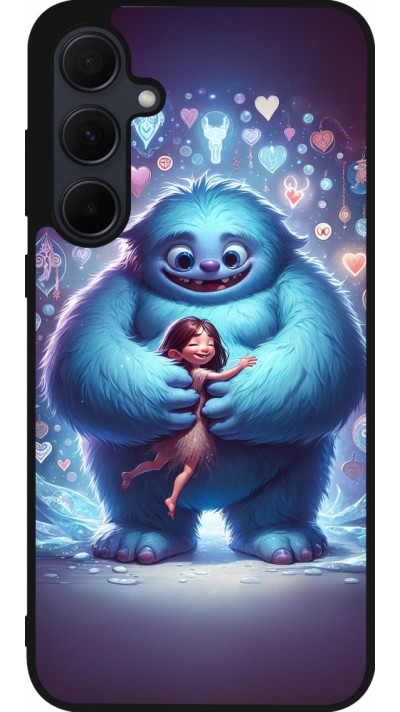 Samsung Galaxy A35 5G Case Hülle - Silikon schwarz Valentin 2024 Flauschige Liebe