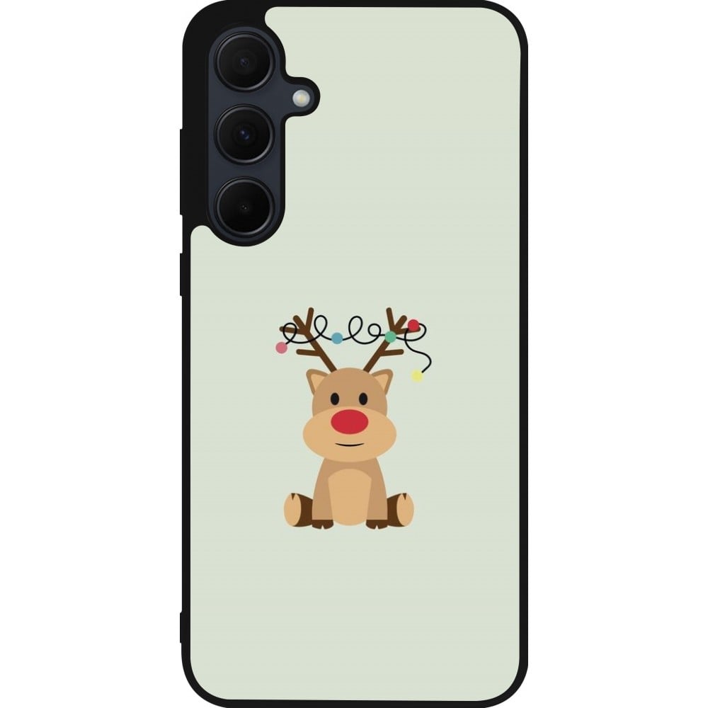 Coque Samsung Galaxy A35 5G - Silicone rigide noir Christmas 22 baby reindeer